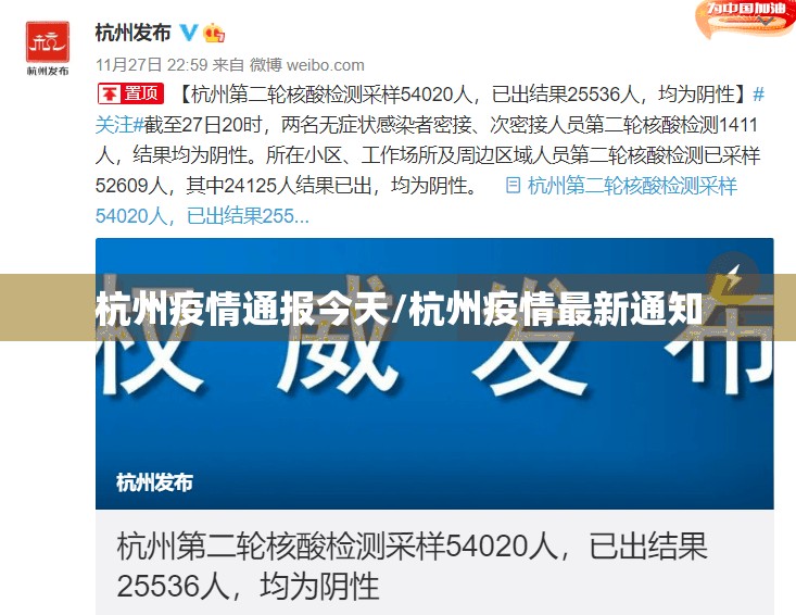 杭州疫情通报今天/杭州疫情最新通知