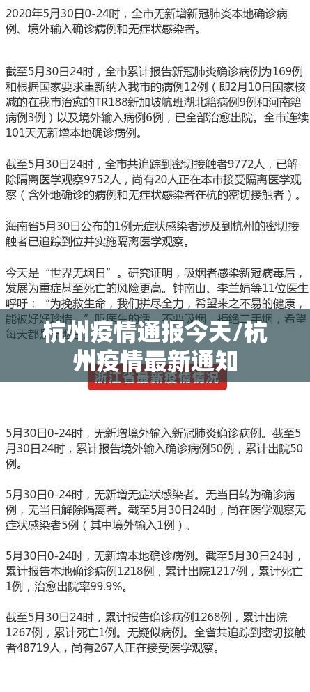 杭州疫情通报今天/杭州疫情最新通知