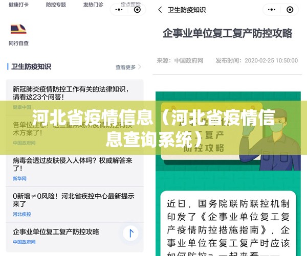 河北省疫情信息（河北省疫情信息查询系统）