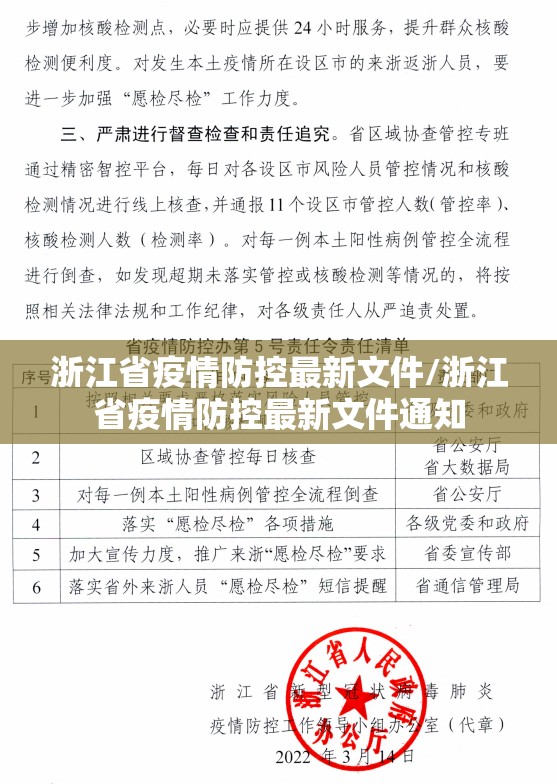 浙江省疫情防控最新文件/浙江省疫情防控最新文件通知