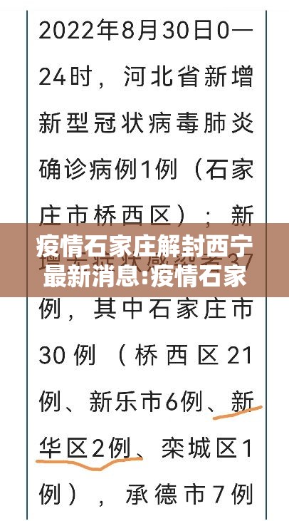 疫情石家庄解封西宁最新消息:疫情石家庄解封西宁最新消息今天