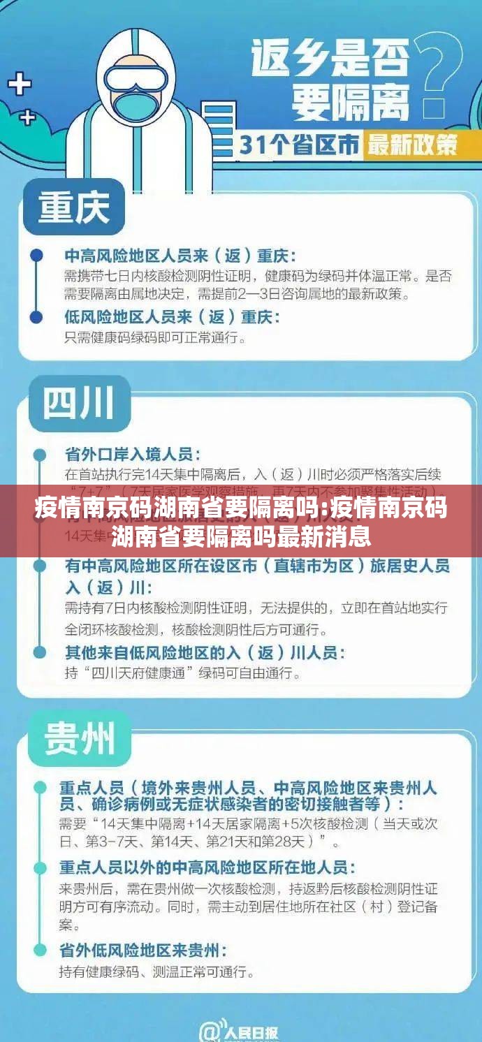 疫情南京码湖南省要隔离吗:疫情南京码湖南省要隔离吗最新消息
