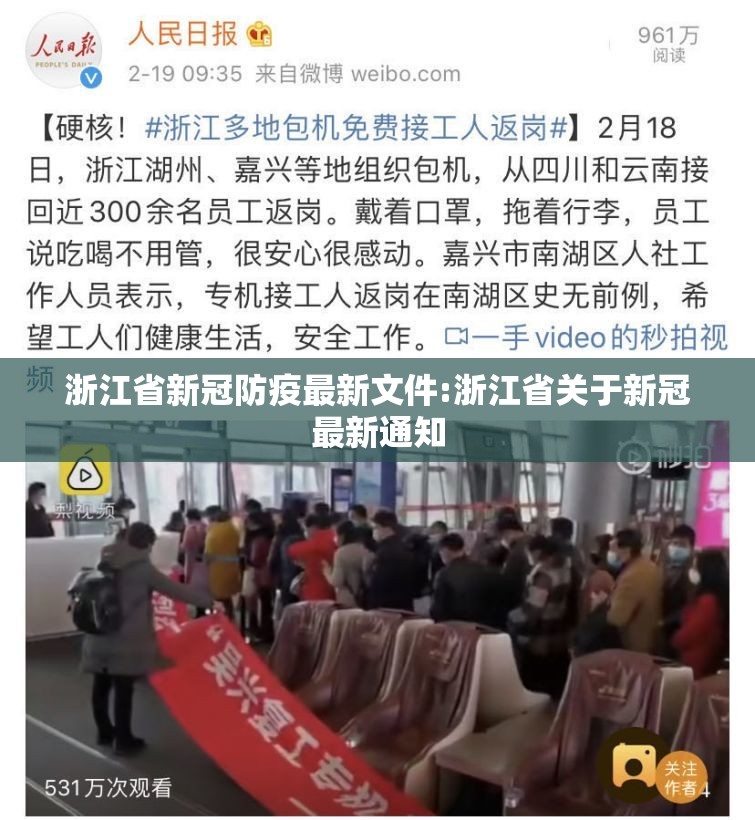 浙江省新冠防疫最新文件:浙江省关于新冠最新通知