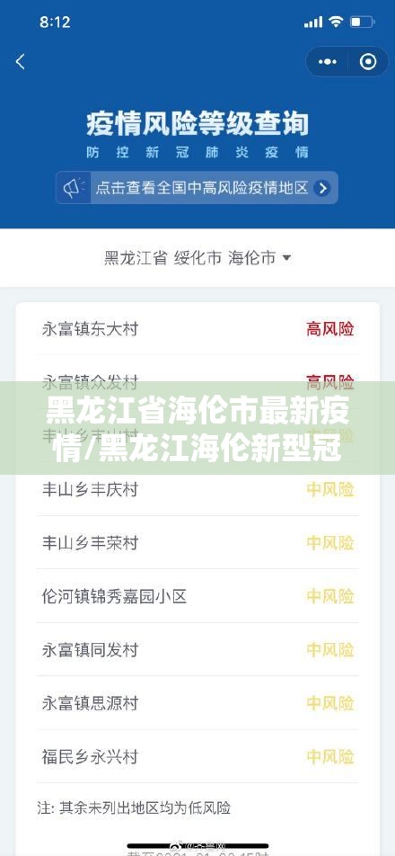 黑龙江省海伦市最新疫情/黑龙江海伦新型冠状病毒最新消息
