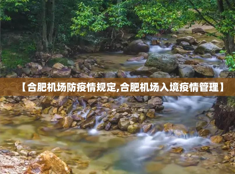 【合肥机场防疫情规定,合肥机场入境疫情管理】