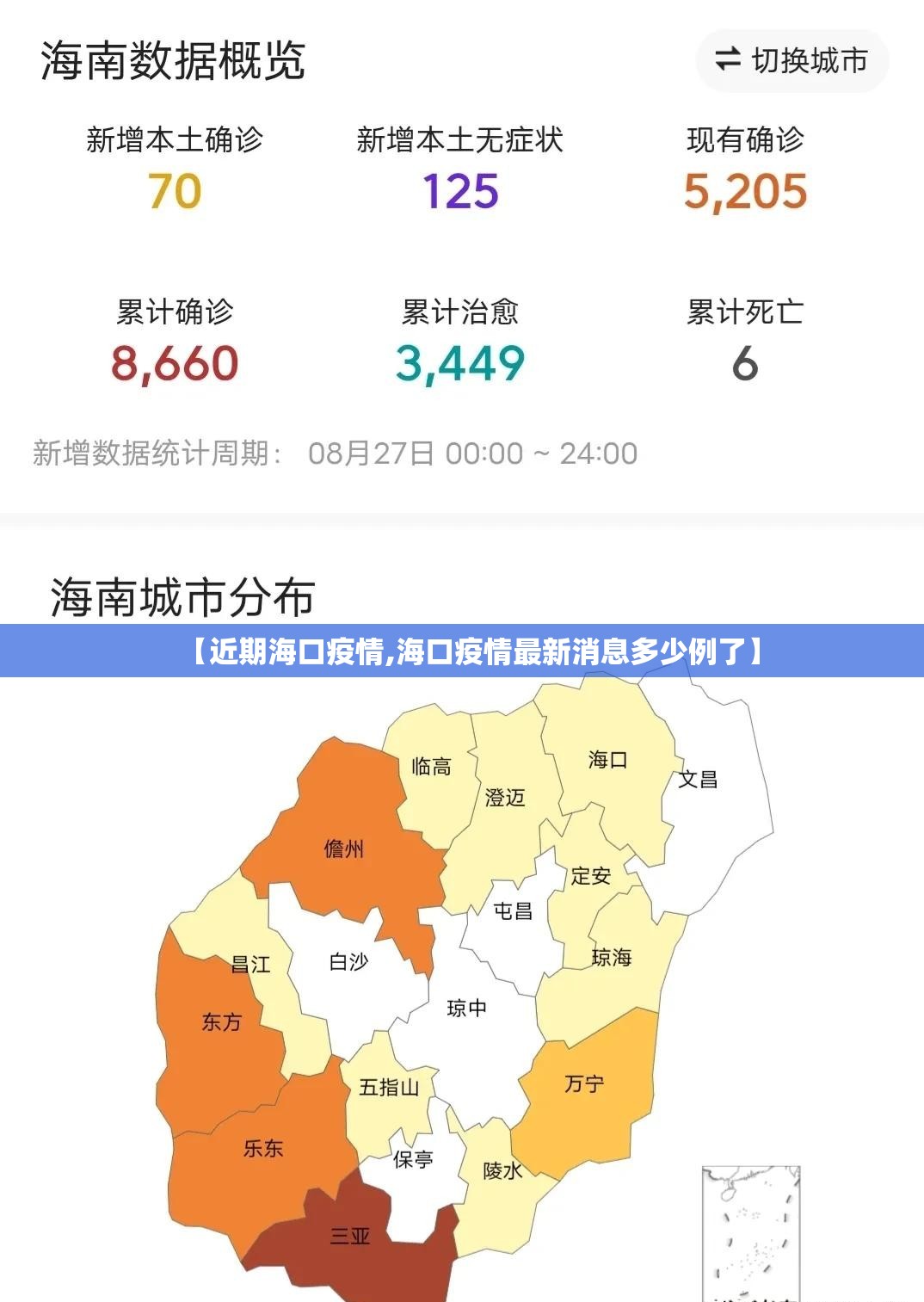 【近期海口疫情,海口疫情最新消息多少例了】