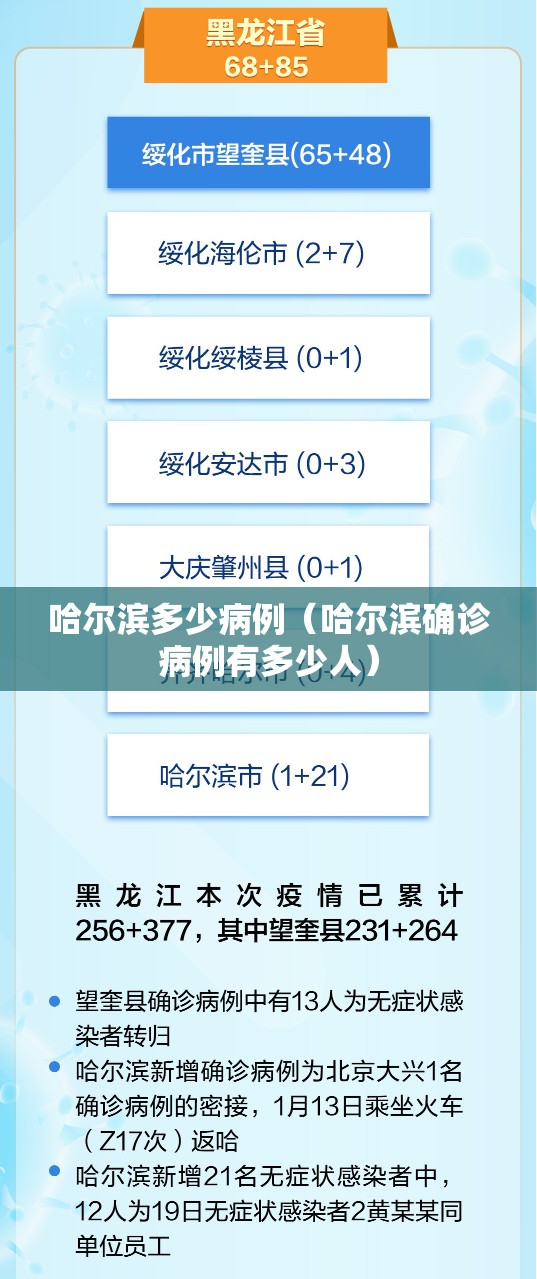 哈尔滨多少病例（哈尔滨确诊病例有多少人）