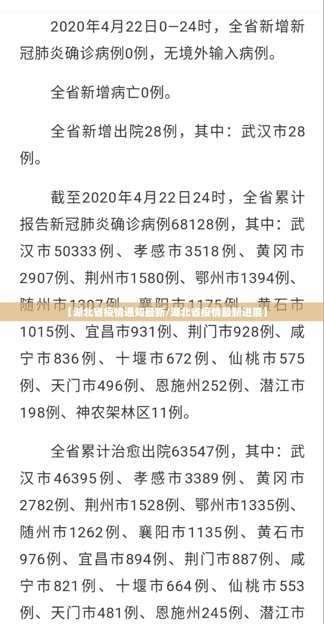 【湖北省疫情通知最新/湖北省疫情最新进展】