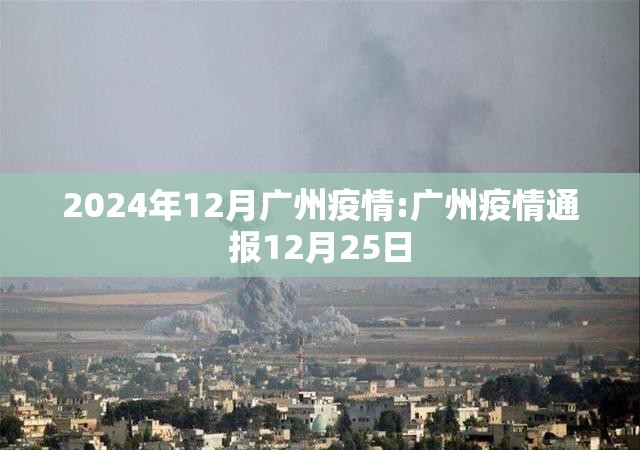 2024年12月广州疫情:广州疫情通报12月25日