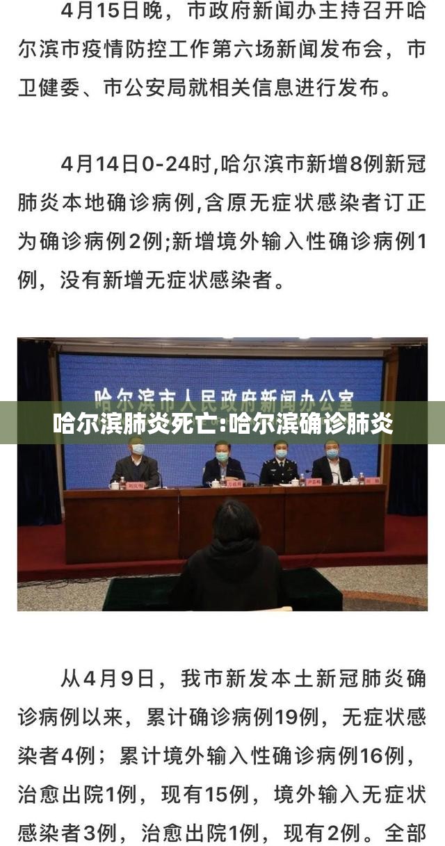 哈尔滨肺炎死亡:哈尔滨确诊肺炎