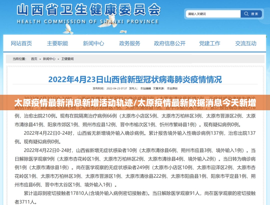 太原疫情最新消息新增活动轨迹/太原疫情最新数据消息今天新增