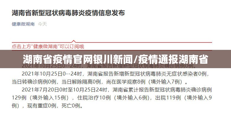 湖南省疫情官网银川新闻/疫情通报湖南省