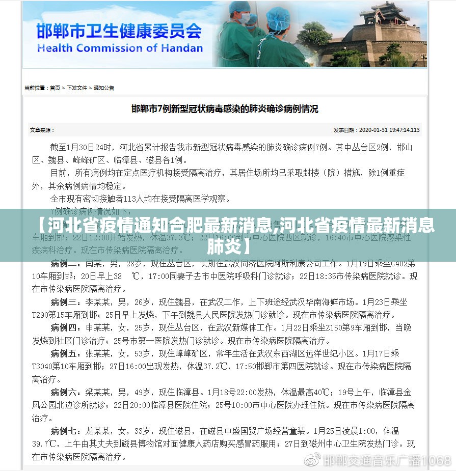 【河北省疫情通知合肥最新消息,河北省疫情最新消息肺炎】
