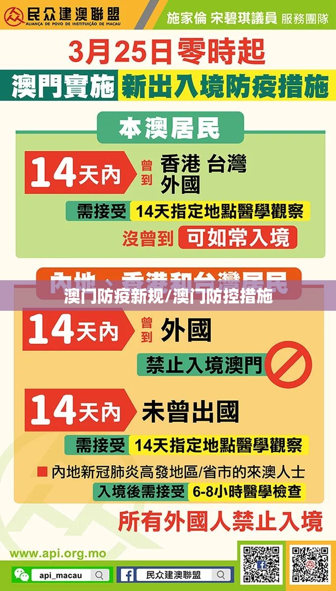 澳门防疫新规/澳门防控措施
