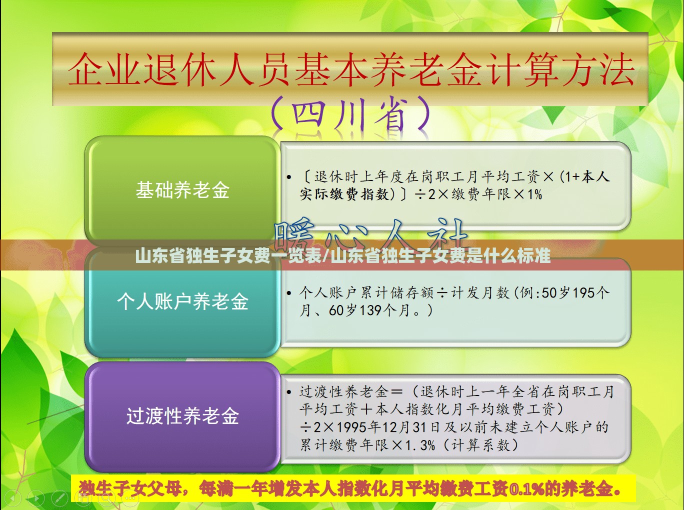 山东省独生子女费一览表/山东省独生子女费是什么标准