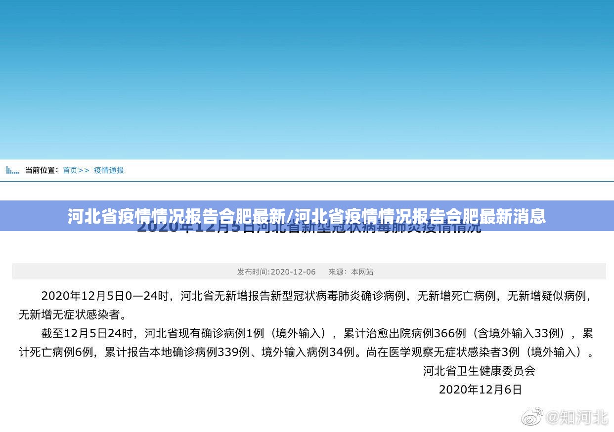 河北省疫情情况报告合肥最新/河北省疫情情况报告合肥最新消息