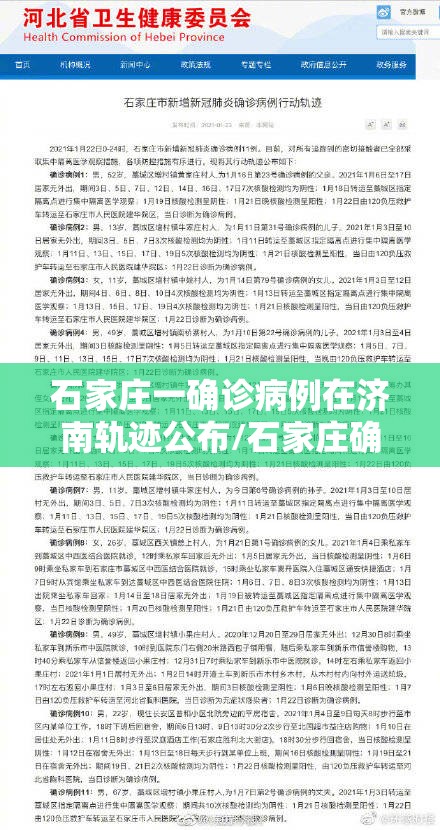 石家庄一确诊病例在济南轨迹公布/石家庄确诊 轨迹