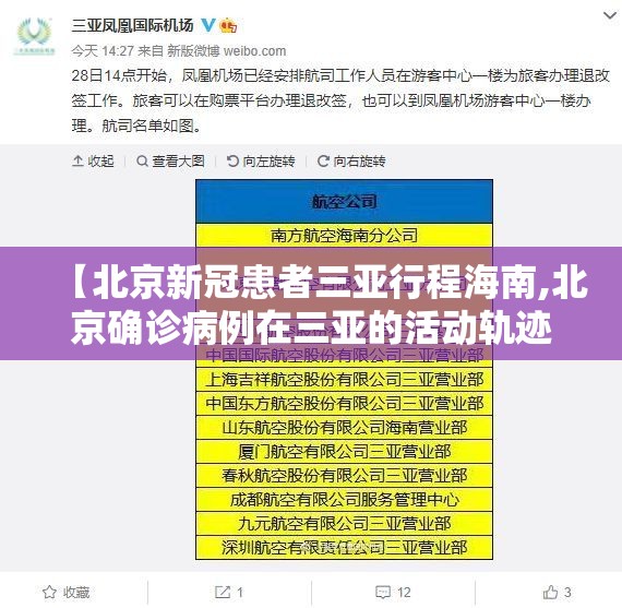 【北京新冠患者三亚行程海南,北京确诊病例在三亚的活动轨迹】