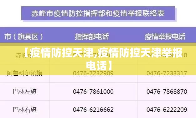【疫情防控天津,疫情防控天津举报电话】