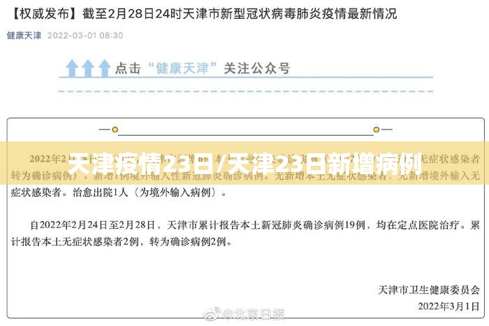 天津疫情23日/天津23日新增病例