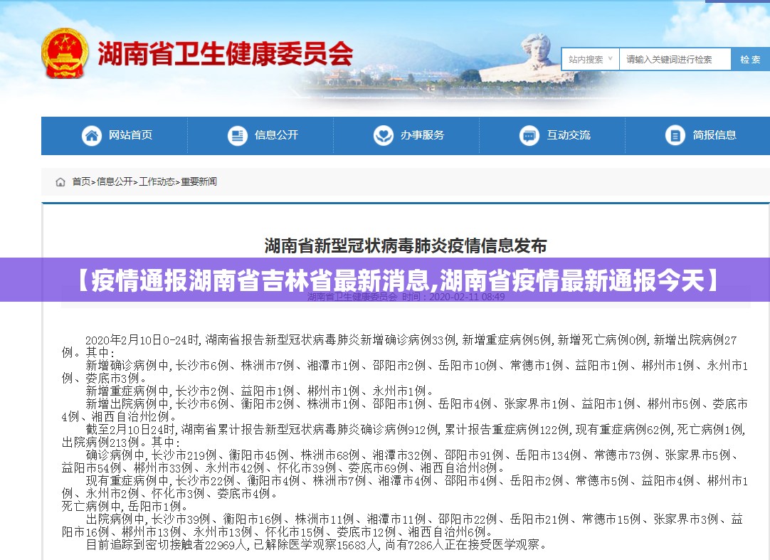 【疫情通报湖南省吉林省最新消息,湖南省疫情最新通报今天】
