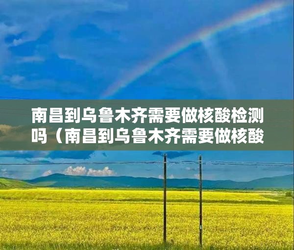 南昌到乌鲁木齐需要做核酸检测吗（南昌到乌鲁木齐需要做核酸检测吗现在）