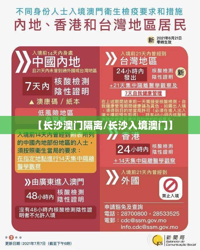 【长沙澳门隔离/长沙入境澳门】