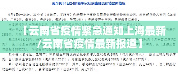 【云南省疫情紧急通知上海最新/云南省疫情最新报道】
