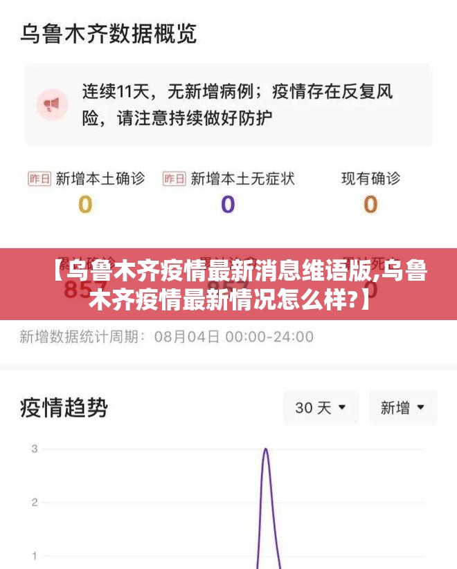 【乌鲁木齐疫情最新消息维语版,乌鲁木齐疫情最新情况怎么样?】