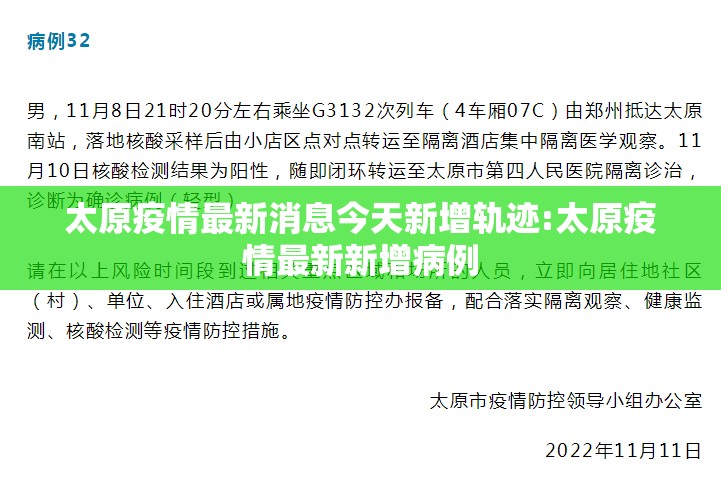 太原疫情最新消息今天新增轨迹:太原疫情最新新增病例