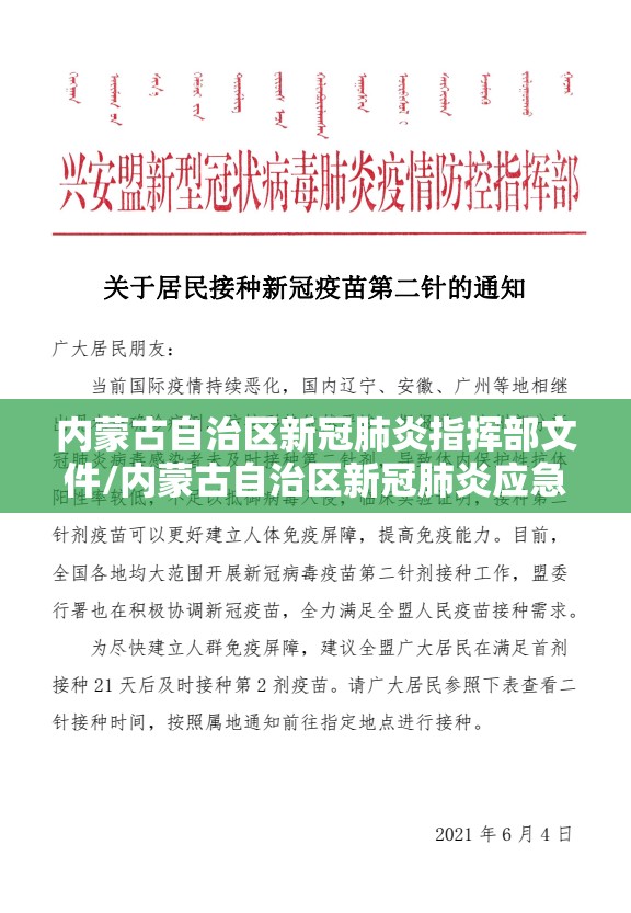内蒙古自治区新冠肺炎指挥部文件/内蒙古自治区新冠肺炎应急预案