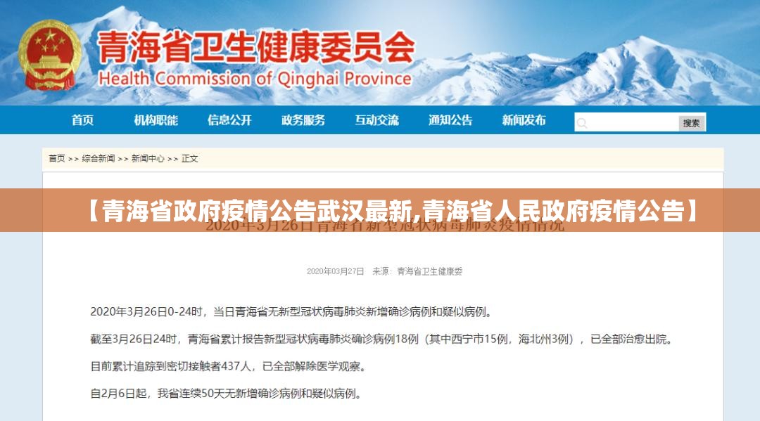 【青海省政府疫情公告武汉最新,青海省人民政府疫情公告】