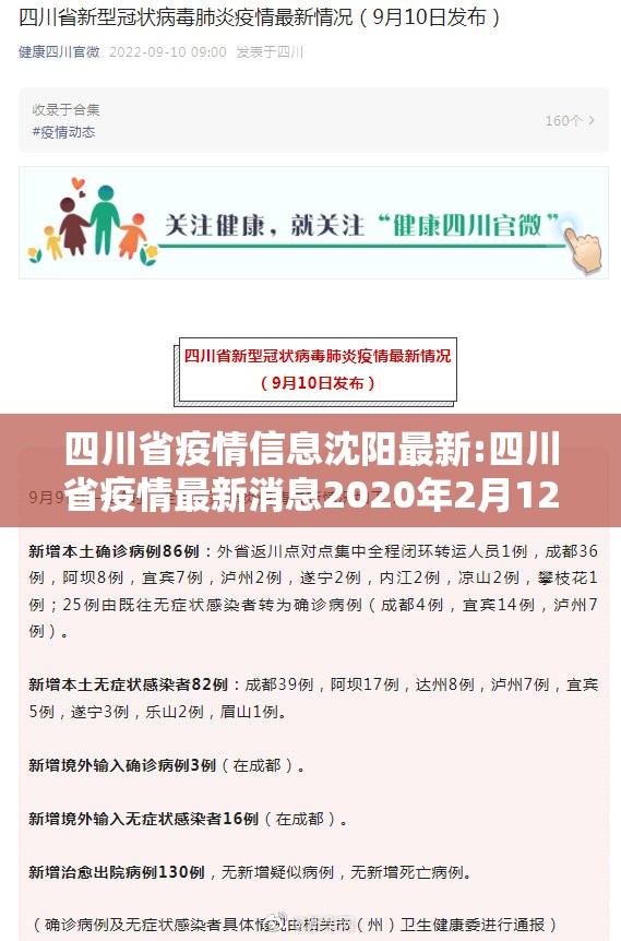 四川省疫情信息沈阳最新:四川省疫情最新消息2020年2月12号最新情况