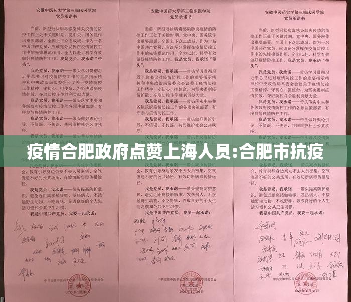 疫情合肥政府点赞上海人员:合肥市抗疫