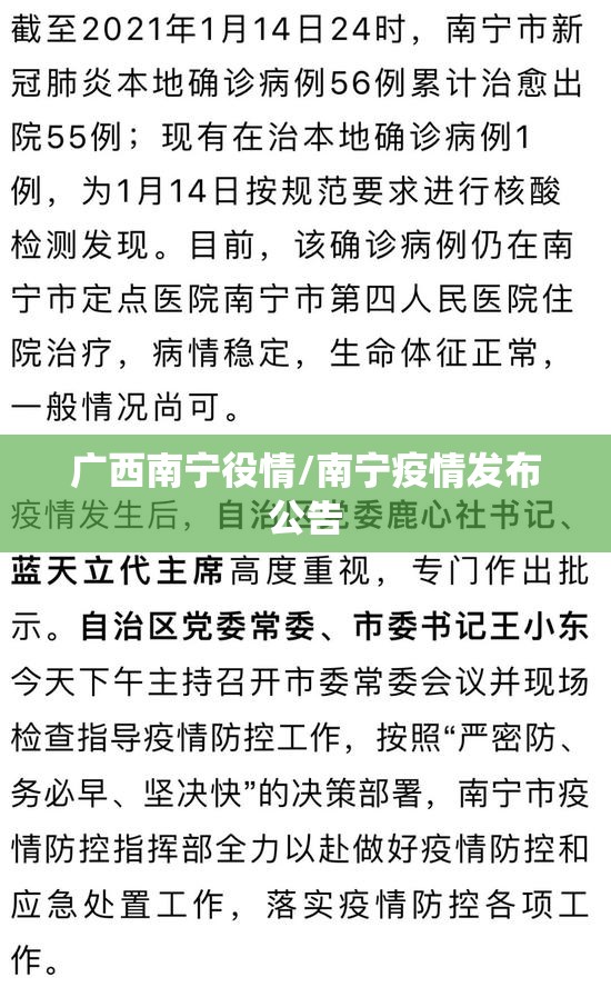 广西南宁役情/南宁疫情发布公告