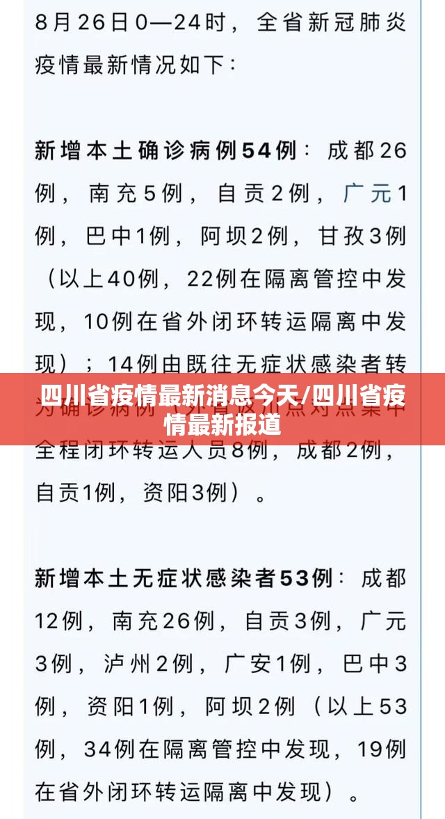 四川省疫情最新消息今天/四川省疫情最新报道