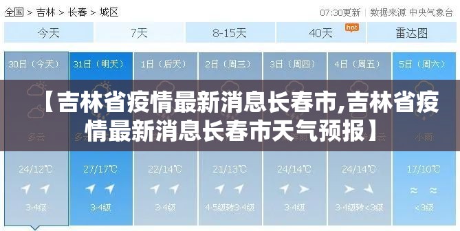 【吉林省疫情最新消息长春市,吉林省疫情最新消息长春市天气预报】