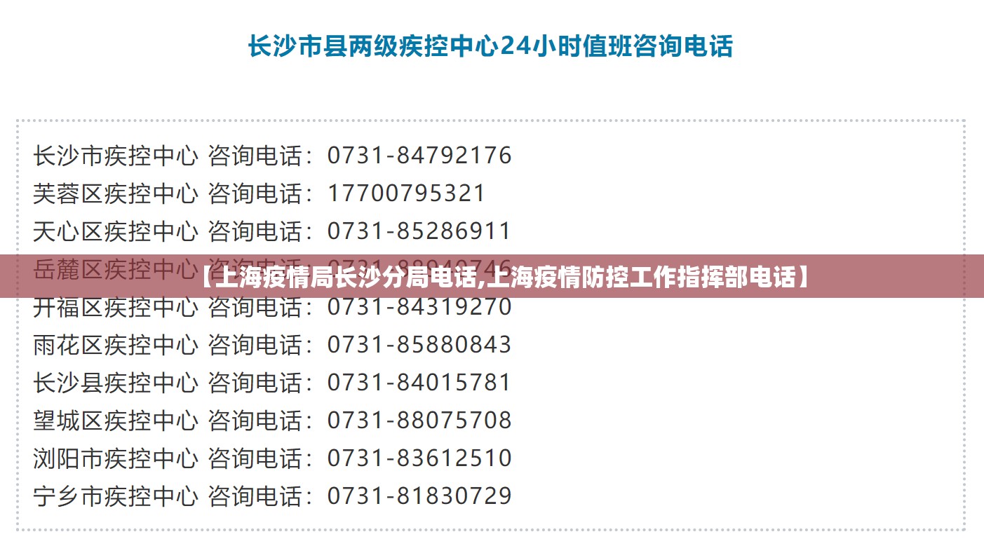 【上海疫情局长沙分局电话,上海疫情防控工作指挥部电话】