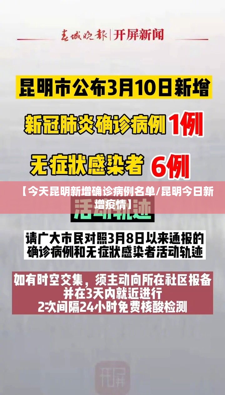 【今天昆明新增确诊病例名单/昆明今日新增疫情】