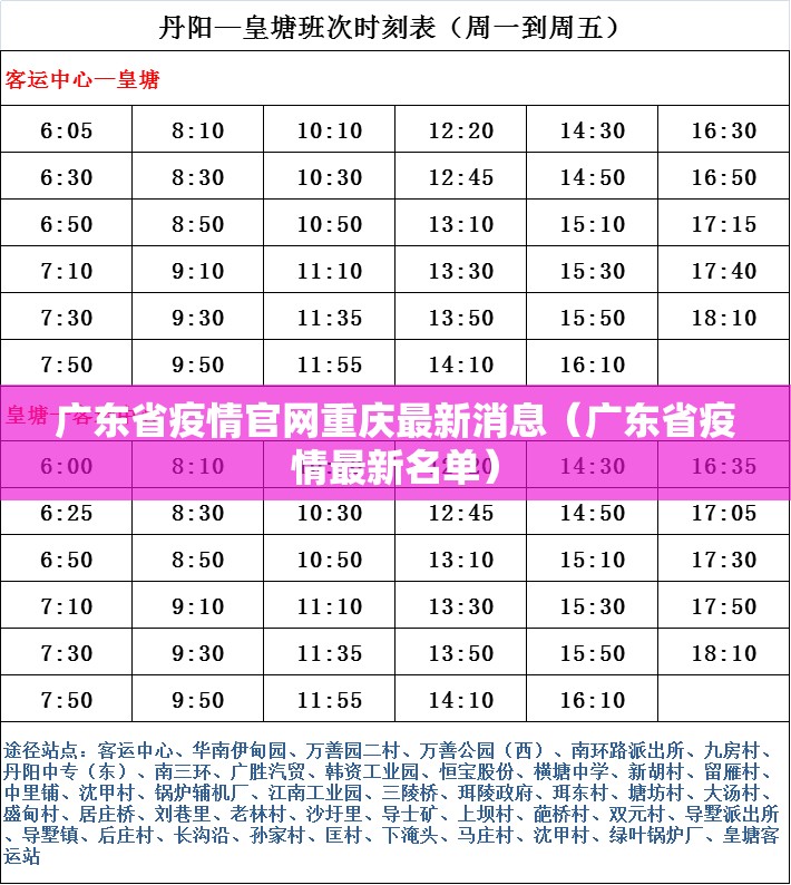 广东省疫情官网重庆最新消息（广东省疫情最新名单）
