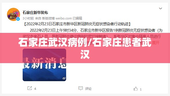 石家庄武汉病例/石家庄患者武汉