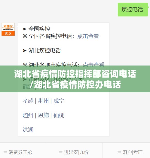 湖北省疫情防控指挥部咨询电话/湖北省疫情防控办电话