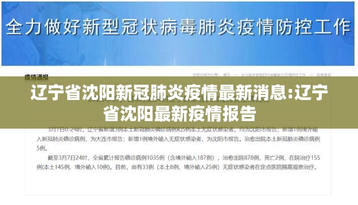 辽宁省沈阳新冠肺炎疫情最新消息:辽宁省沈阳最新疫情报告