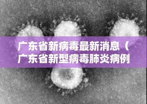 广东省新病毒最新消息（广东省新型病毒肺炎病例最新消息）