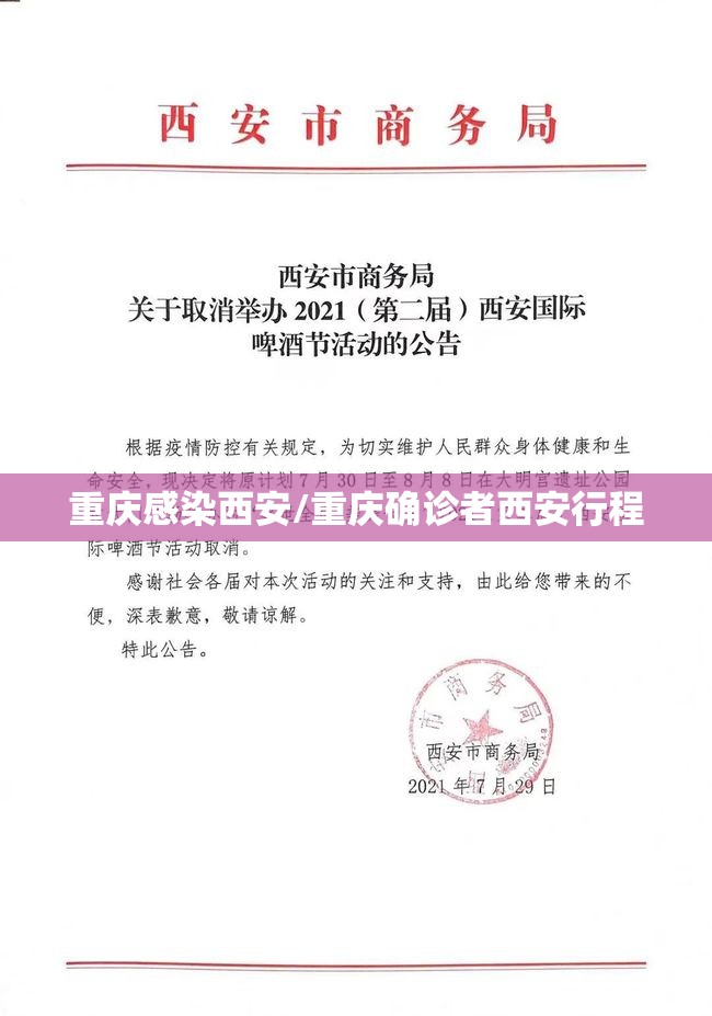 重庆感染西安/重庆确诊者西安行程