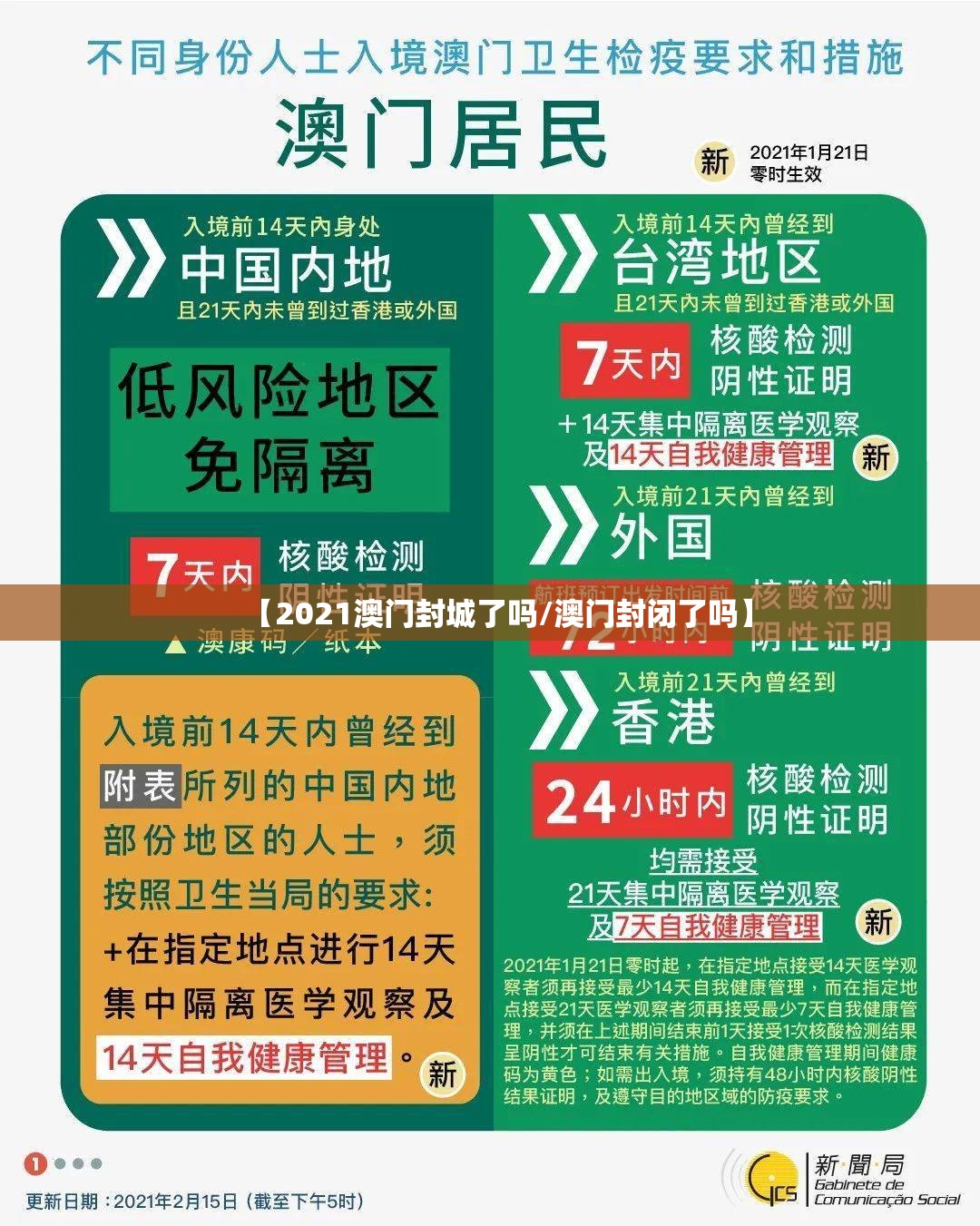【2021澳门封城了吗/澳门封闭了吗】
