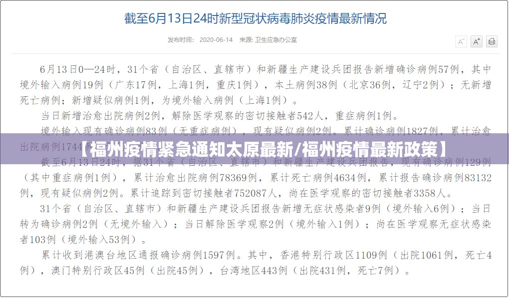【福州疫情紧急通知太原最新/福州疫情最新政策】