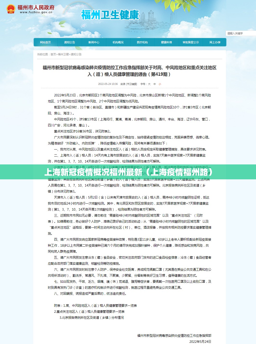 上海新冠疫情概况福州最新（上海疫情福州路）