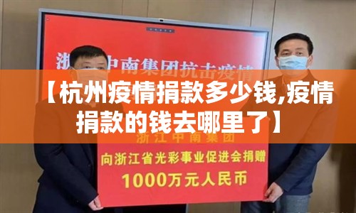【杭州疫情捐款多少钱,疫情捐款的钱去哪里了】