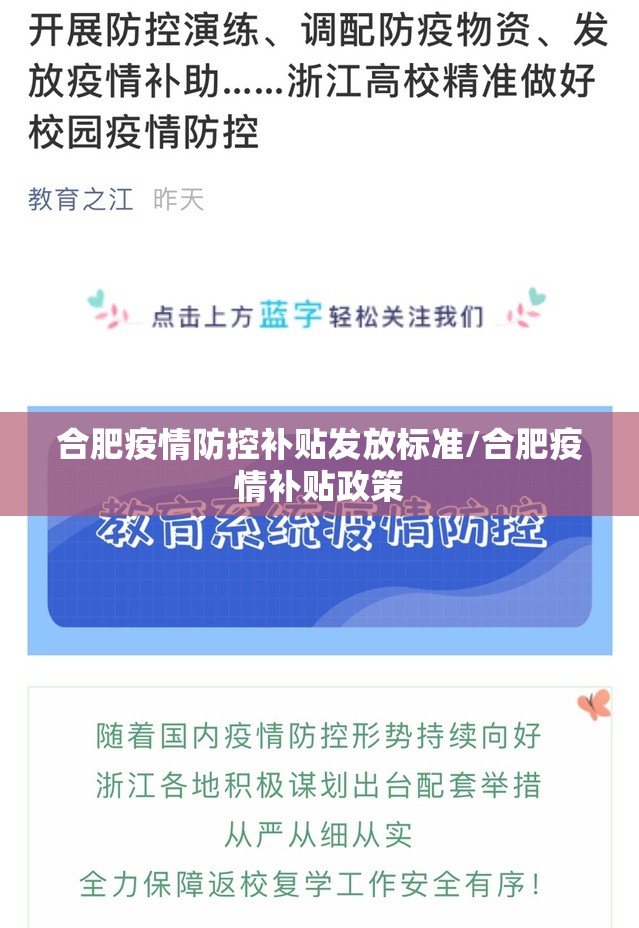 合肥疫情防控补贴发放标准/合肥疫情补贴政策